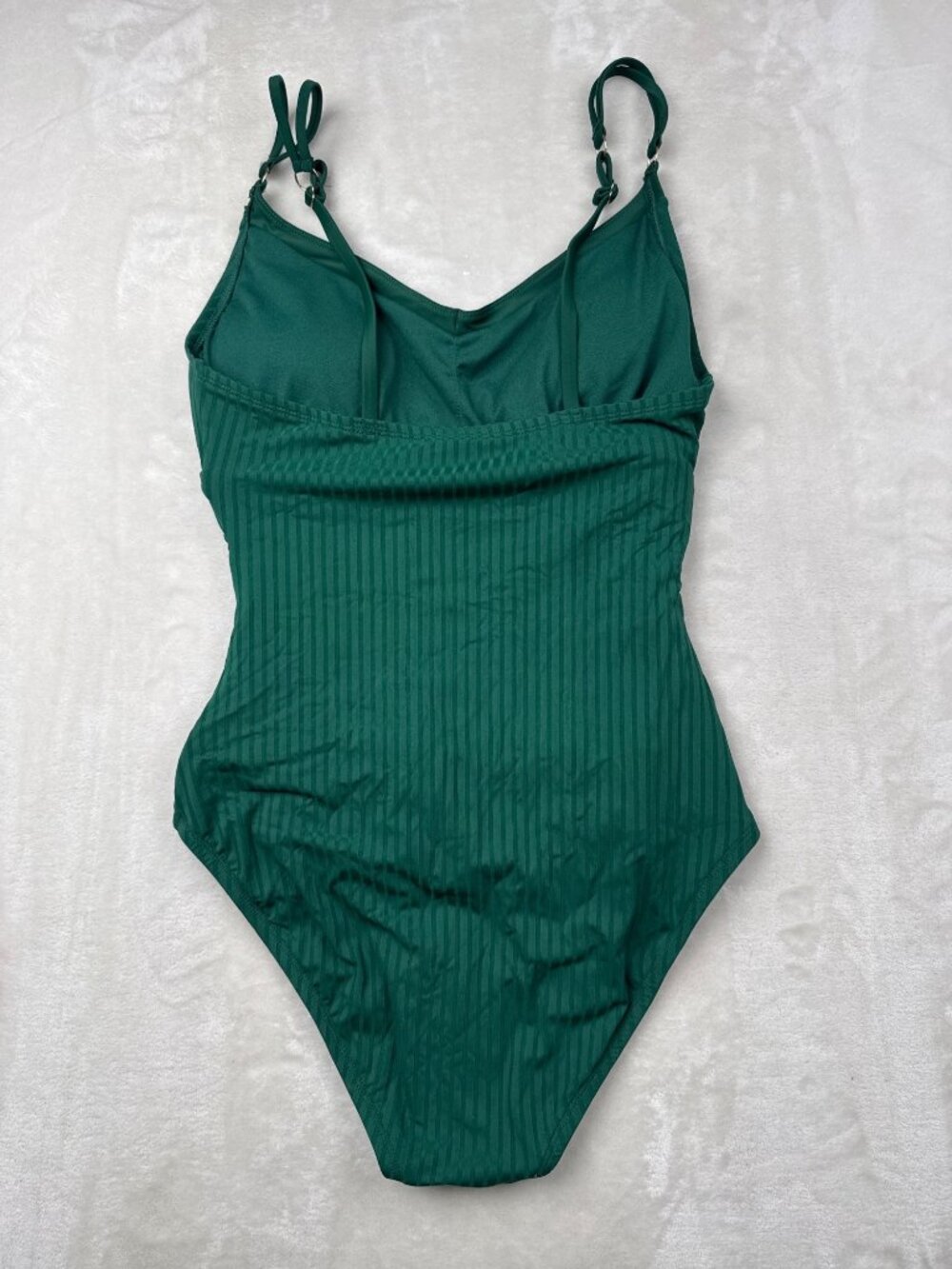 Ellen Tracy Womens Green One-Piece Swimsuit With Adjustable Straps Size XL
